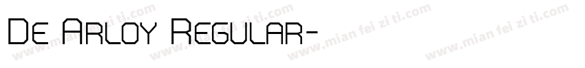 De Arloy Regular字体转换